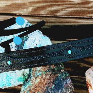 Turquoise Belt W/Changable Belt Buckle Option
